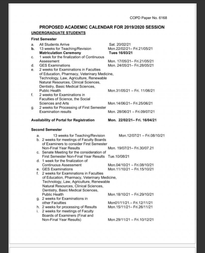 Kutztown Academic Calendar 2022 University Of Ibadan (Ui) Adjusted Academic Calendar For 2019/2020 Academic  Session - Schoolngr
